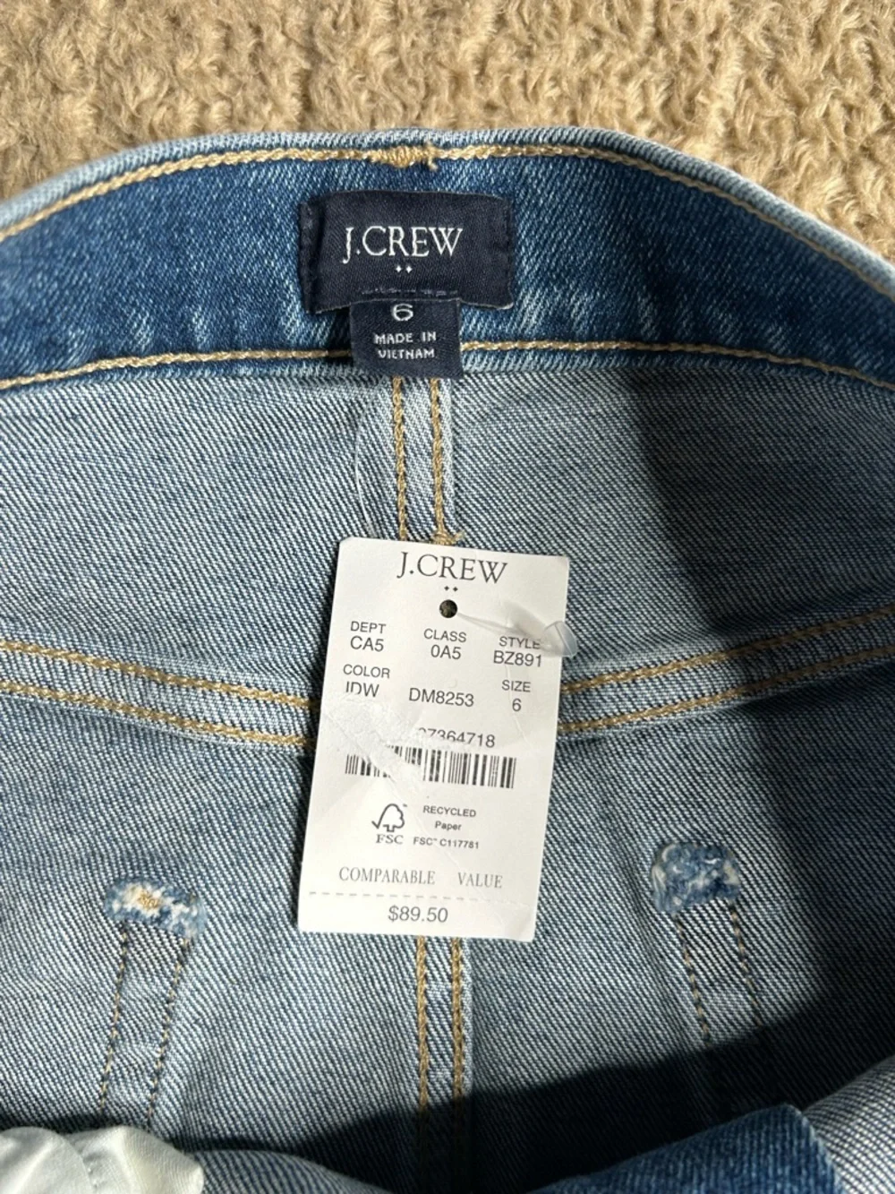 J. Crew Light Blue Denim Mini Skirt - Picture 3 of 5